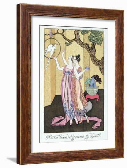 Have You Had a Good Dinner, Jacquot?', 1919-Georges Barbier-Framed Giclee Print