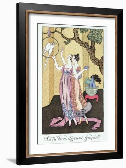 Have You Had a Good Dinner, Jacquot?', 1919-Georges Barbier-Framed Giclee Print