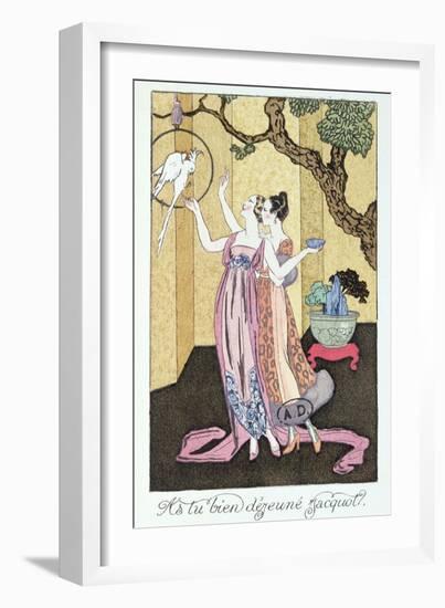 Have You Had a Good Dinner, Jacquot?', 1919-Georges Barbier-Framed Giclee Print