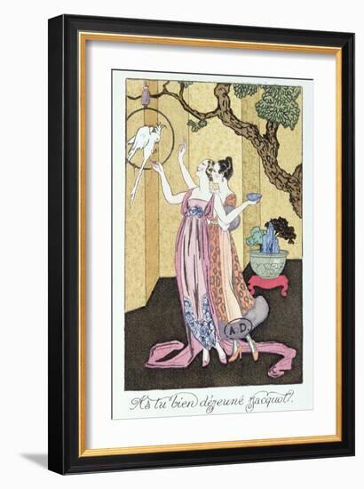 Have You Had a Good Dinner, Jacquot?', 1919-Georges Barbier-Framed Giclee Print