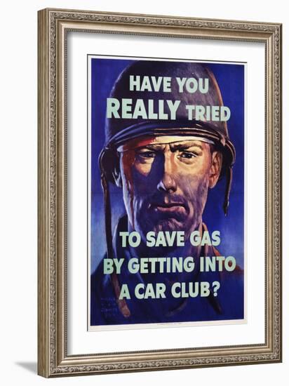 Have You Really Tried to Save Gas by Getting into a Car Club?-Harold Van Schmidt-Framed Giclee Print