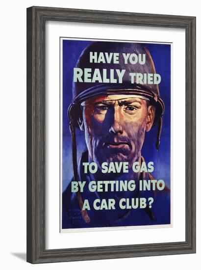 Have You Really Tried to Save Gas by Getting into a Car Club?-Harold Van Schmidt-Framed Giclee Print