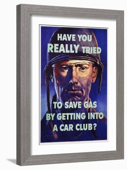 Have You Really Tried to Save Gas by Getting into a Car Club?-Harold Van Schmidt-Framed Giclee Print