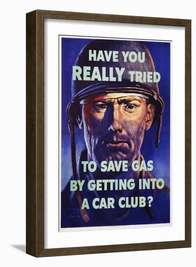 Have You Really Tried to Save Gas by Getting into a Car Club?-Harold Van Schmidt-Framed Giclee Print