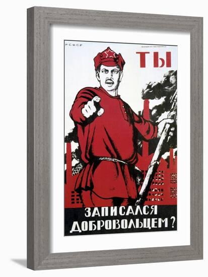 Have You Volunteered?, 1929-Dmitriy Stakhievich Moor-Framed Giclee Print