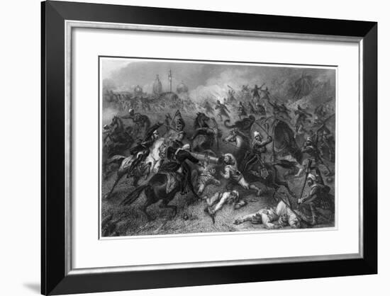 Havelock's Column Attacking the Mutineers before Cawnpore, 1857-null-Framed Giclee Print