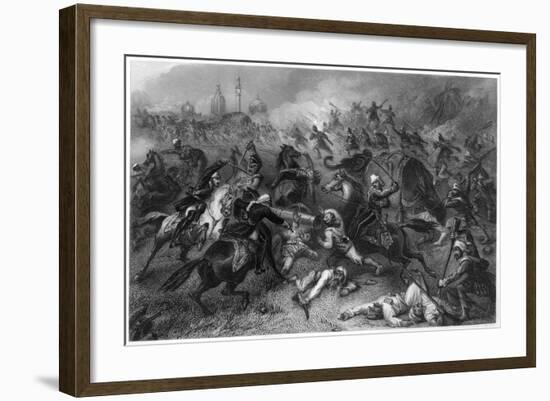 Havelock's Column Attacking the Mutineers before Cawnpore, 1857-null-Framed Giclee Print