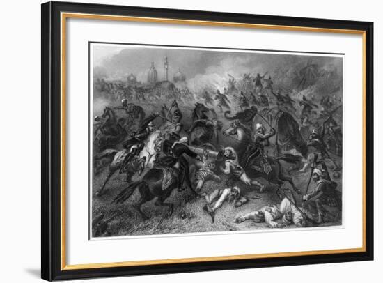 Havelock's Column Attacking the Mutineers before Cawnpore, 1857-null-Framed Giclee Print