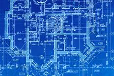 House Plan Blueprints Close Up-haveseen-Art Print