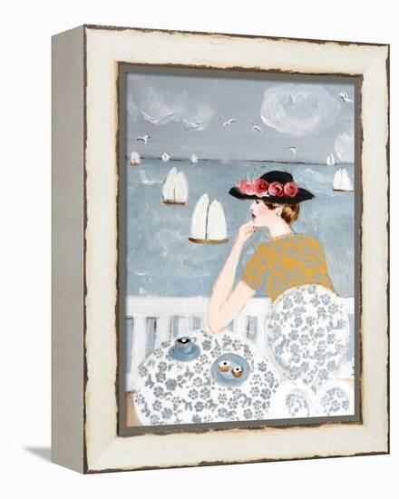 Having Tea by the Sea, 2015-Susan Adams-Framed Premier Image Canvas