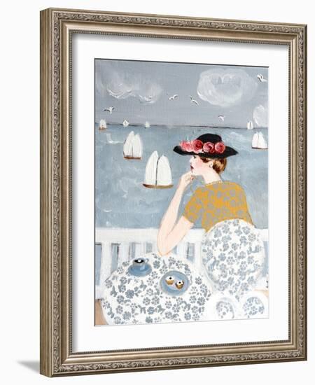 Having Tea by the Sea, 2015-Susan Adams-Framed Giclee Print