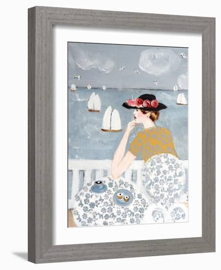 Having Tea by the Sea, 2015-Susan Adams-Framed Giclee Print