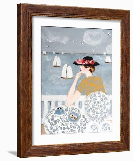 Having Tea by the Sea, 2015-Susan Adams-Framed Giclee Print