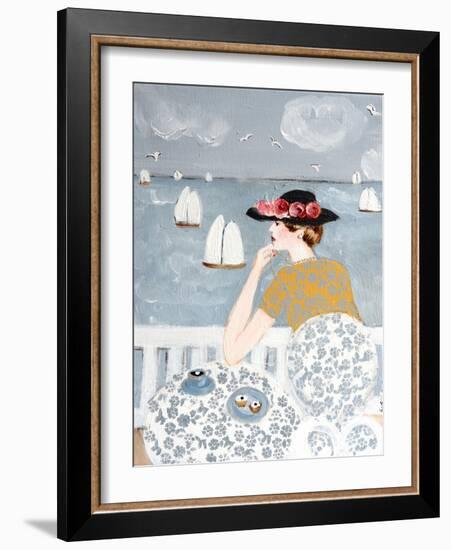 Having Tea by the Sea, 2015-Susan Adams-Framed Giclee Print