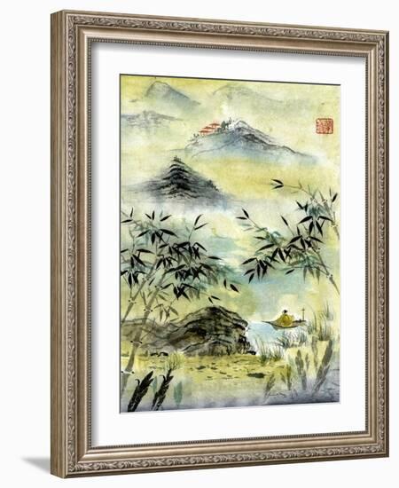 Having Visited Qui Baishi-Nan Rae-Framed Art Print