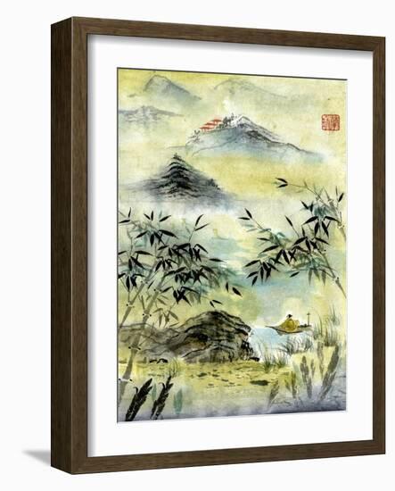 Having Visited Qui Baishi-Nan Rae-Framed Art Print