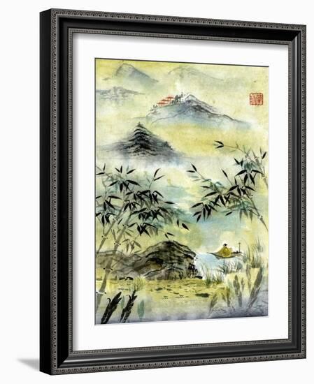 Having Visited Qui Baishi-Nan Rae-Framed Art Print