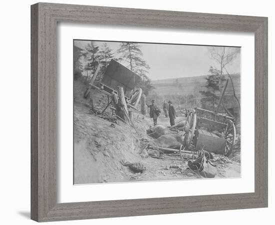 Havoc Effect of a Heavy Artillery Shell During the American Civil War-Stocktrek Images-Framed Photographic Print