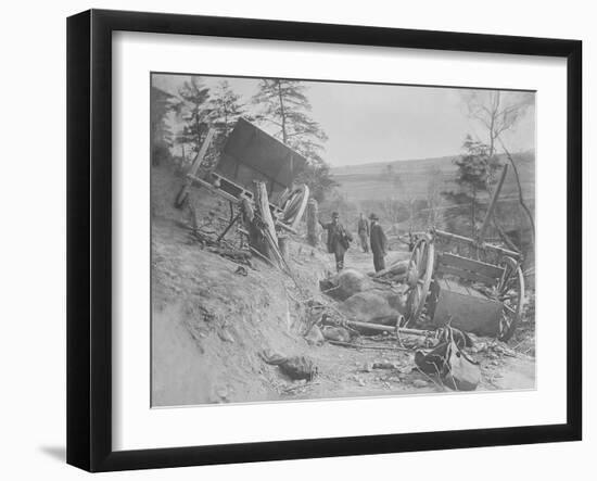 Havoc Effect of a Heavy Artillery Shell During the American Civil War-Stocktrek Images-Framed Photographic Print