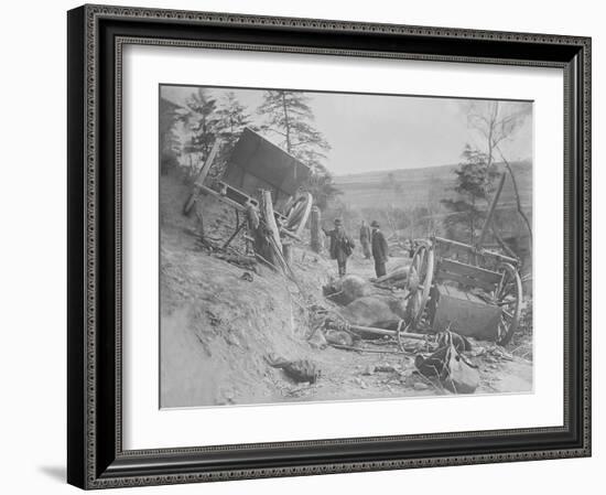 Havoc Effect of a Heavy Artillery Shell During the American Civil War-Stocktrek Images-Framed Photographic Print