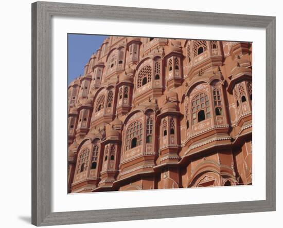 Hawa Mahal, Palace of Winds, Facade from Which Ladies in Purdah Looked Outside, Rajasthan, India-Hans Peter Merten-Framed Photographic Print