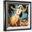 Hawaian Girl Dancing-English School-Framed Giclee Print