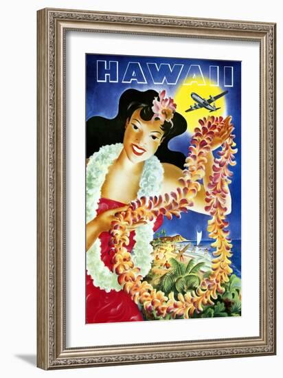 Hawaii By Air-Joseph Feher-Framed Art Print