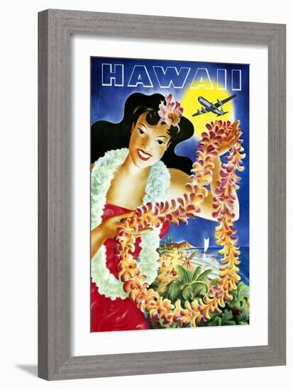 Hawaii By Air-Joseph Feher-Framed Art Print