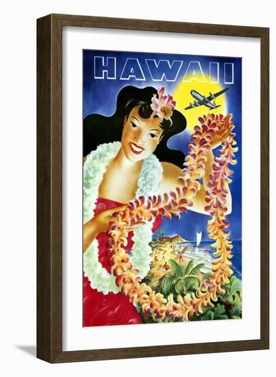 Hawaii By Air-Joseph Feher-Framed Art Print