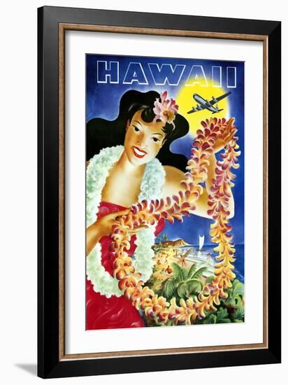 Hawaii By Air-Joseph Feher-Framed Art Print