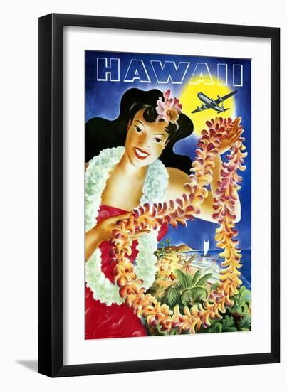 Hawaii By Air-Joseph Feher-Framed Art Print