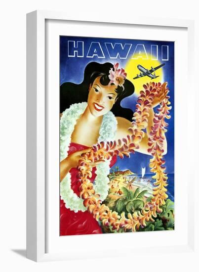 Hawaii By Air-Joseph Feher-Framed Art Print