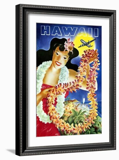 Hawaii By Air-Joseph Feher-Framed Art Print