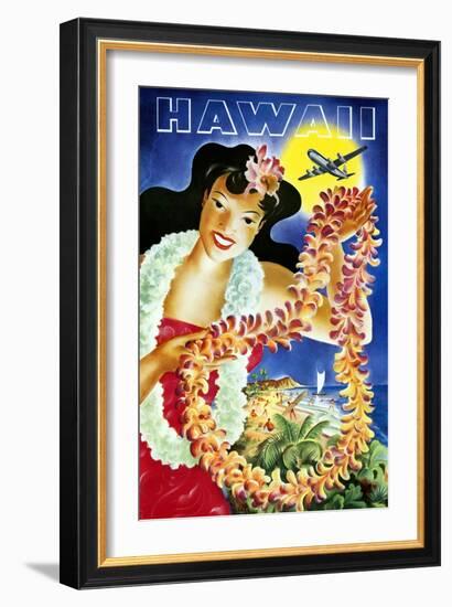 Hawaii By Air-Joseph Feher-Framed Art Print