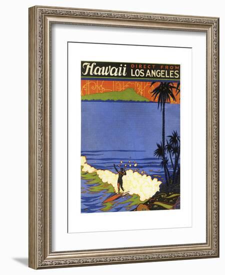 Hawaii from La-null-Framed Giclee Print