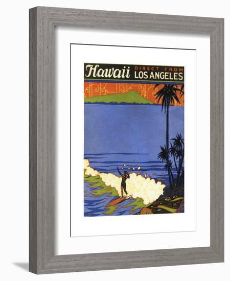 Hawaii from La-null-Framed Giclee Print