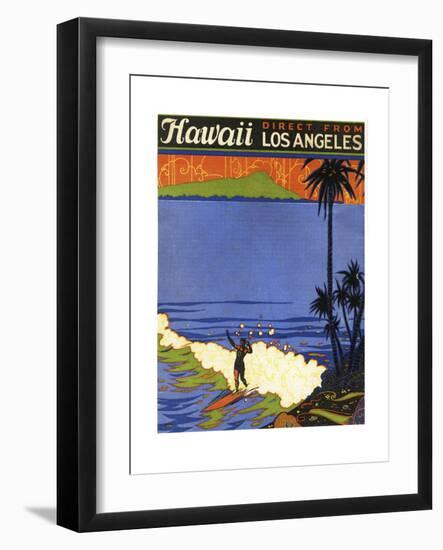 Hawaii from La-null-Framed Giclee Print