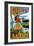 Hawaii Hula Girl on Coast - Kailua, Hawaii-Lantern Press-Framed Art Print