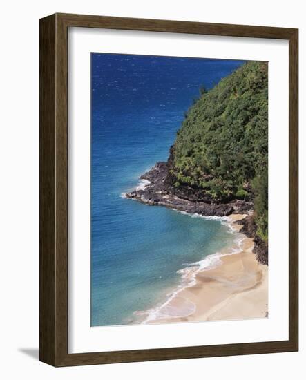 Hawaii, Kauai, a Beach Along the Na Pali Coast-Christopher Talbot Frank-Framed Photographic Print