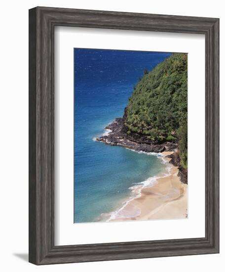 Hawaii, Kauai, a Beach Along the Na Pali Coast-Christopher Talbot Frank-Framed Photographic Print