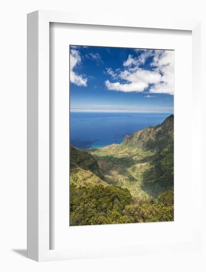 Hawaii, Kauai, Kokee State Park, View of the Kalalau Valley from Pu'U O Kila Lookout-Rob Tilley-Framed Photographic Print