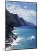 Hawaii, Kauai, Waves from the Pacific Ocean Along the Na Pali Coast-Christopher Talbot Frank-Mounted Photographic Print