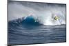 Hawaii Maui. Helicopter Crew Filming Kyle Lenny Surfing Monster Waves at Pe'Ahi Jaws-Janis Miglavs-Mounted Photographic Print