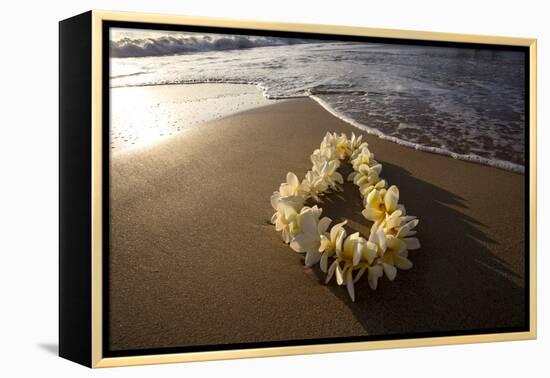 Hawaii, Maui, Lie on Kihei Beach with Reflections in Sand-Terry Eggers-Framed Premier Image Canvas