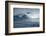 Hawaii, Maui. Lone Figure Windsurfing Monster Waves at Pe'Ahi Jaws, North Shore Maui-Janis Miglavs-Framed Photographic Print