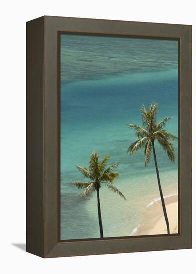 Hawaii, Oahu, Honolulu, Waikiki, Fort Derussy Beach and Palm Trees-David Wall-Framed Premier Image Canvas