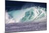 Hawaii, Oahu, Large Waves Along the Pipeline Beach-Terry Eggers-Mounted Photographic Print