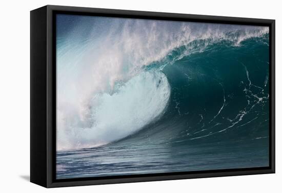 Hawaii, Oahu, Large Waves Along the Pipeline Beach-Terry Eggers-Framed Premier Image Canvas