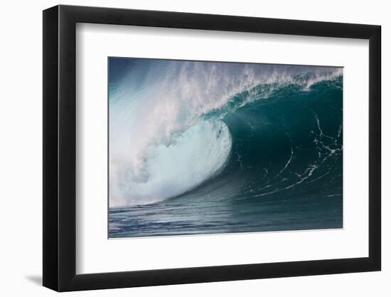 Hawaii, Oahu, Large Waves Along the Pipeline Beach-Terry Eggers-Framed Photographic Print