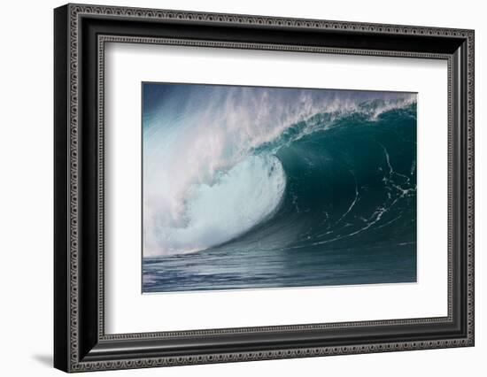 Hawaii, Oahu, Large Waves Along the Pipeline Beach-Terry Eggers-Framed Photographic Print